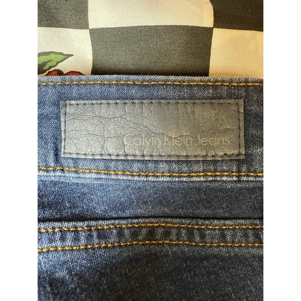 Calvin Klein Jeans Ankle‎ Legging Skinny Denim Size 4 Dark Wash Stretch Jeans